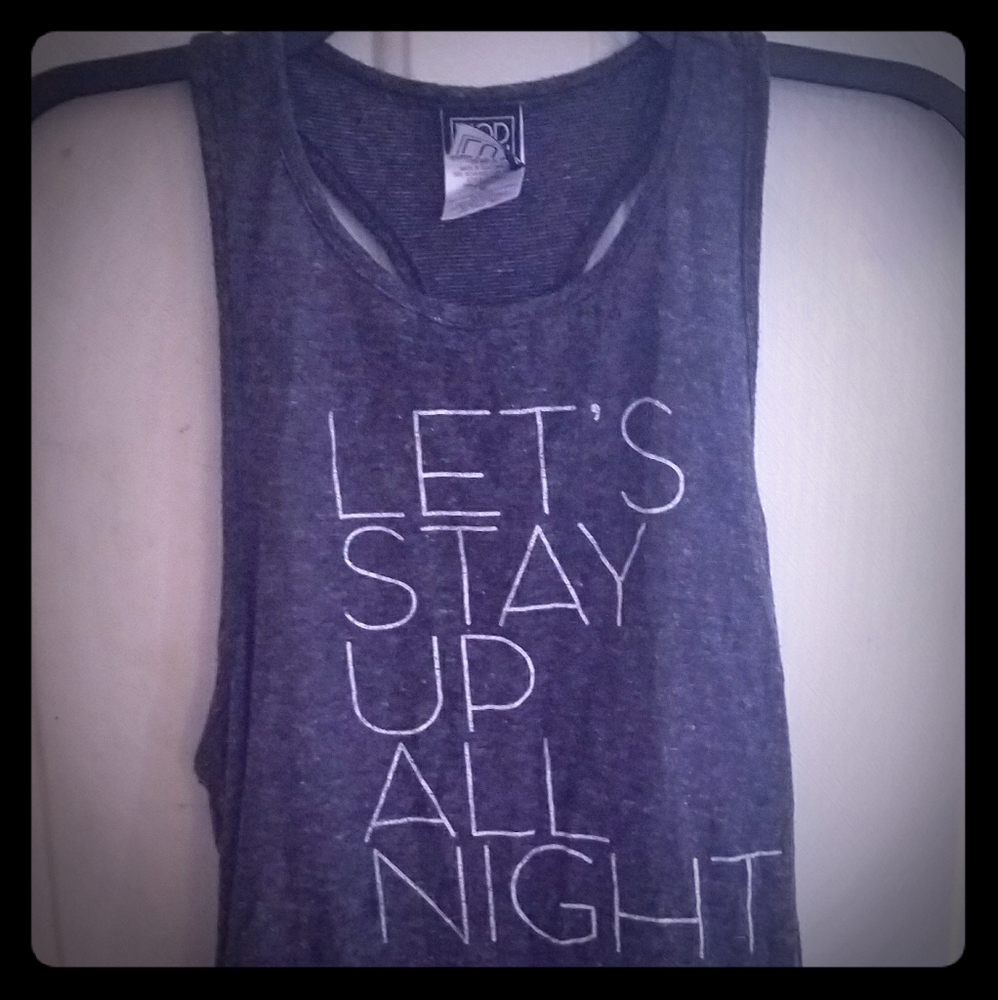 Grey Flowy Fit Tank Top Size M